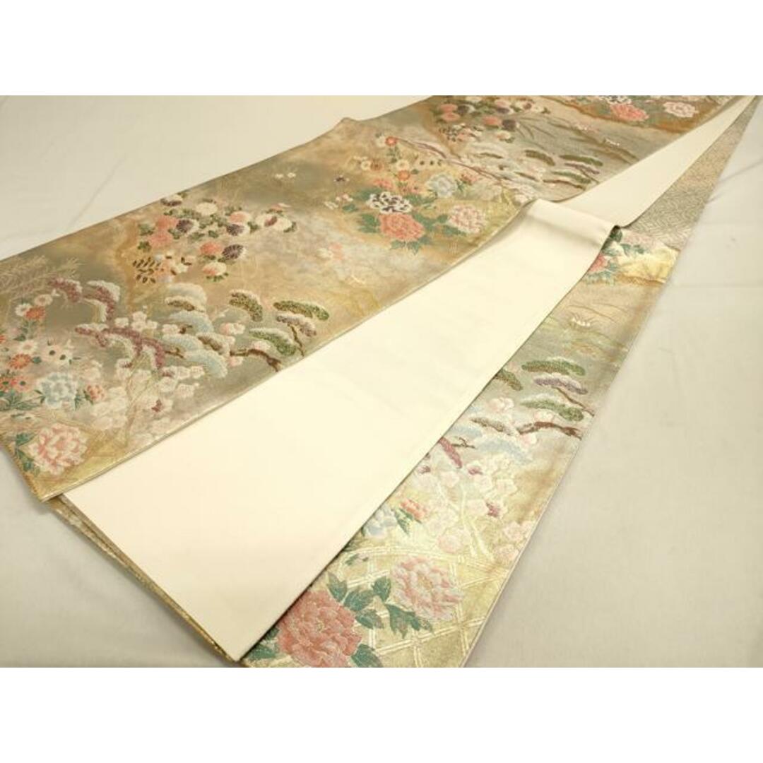 平和屋着物◎六通柄袋帯 唐織 花籬文 金銀糸 引箔 正絹 逸品 平和屋着物◎六通柄袋帯 唐織 花籬文 金銀糸 引箔 正絹 逸品