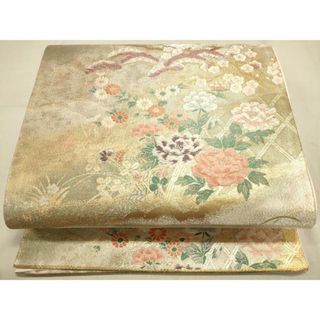 平和屋着物◎六通柄袋帯 唐織 花籬文 金銀糸 引箔 正絹 逸品 平和屋着物◎六通柄袋帯 唐織 花籬文 金銀糸 引箔 正絹 逸品