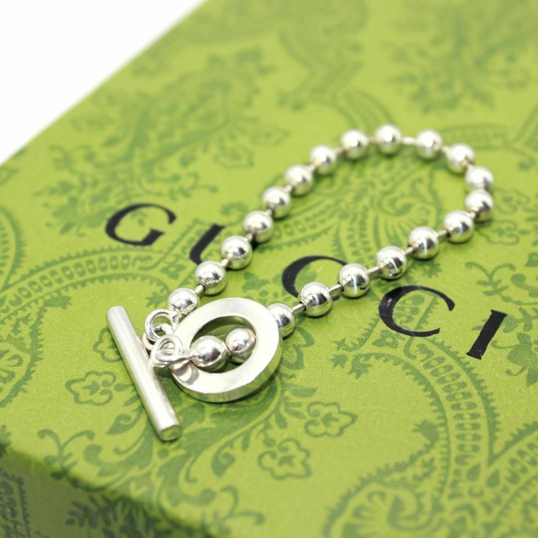GUCCI - GUCCI グッチ ボールチェーン シルバー ブレスレット GUCCI - GUCCI グッチ ボールチェーン シルバー ブレスレット