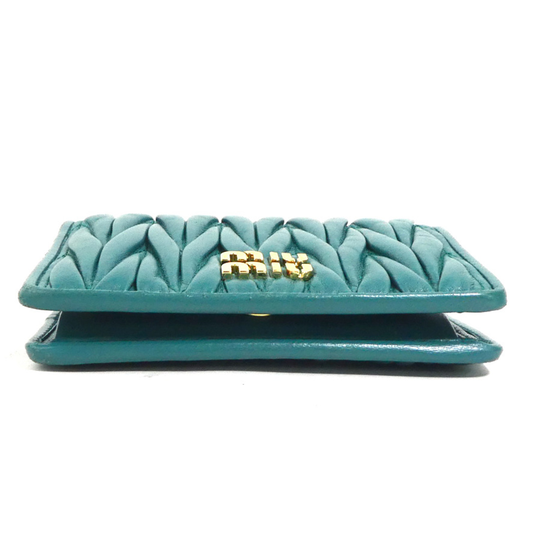 MIU MIU - ミュウミュウ MIUMIU 二つ折り財布 マテラッセ レザー MIU MIU - ミュウミュウ MIUMIU 二つ折り財布 マテラッセ レザー