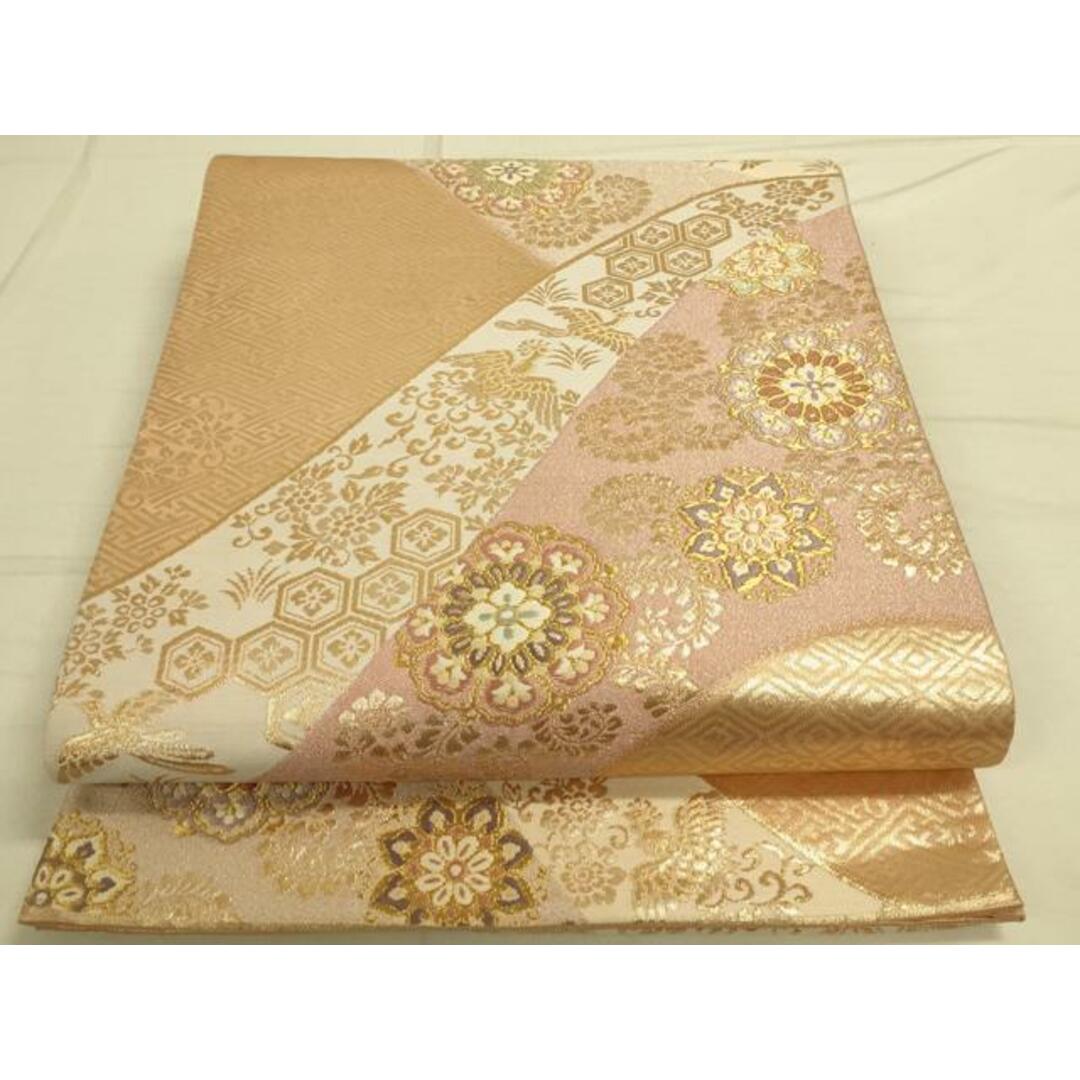 平和屋着物◎六通柄袋帯 唐織 正倉院花鳥文 金糸 引箔 正絹 逸品 平和屋着物◎六通柄袋帯 唐織 正倉院花鳥文 金糸 引箔 正絹 逸品