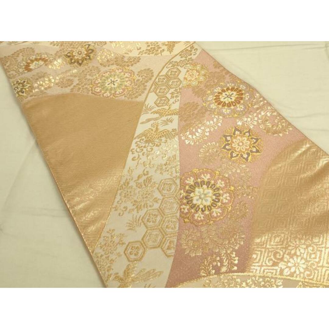 平和屋着物◎六通柄袋帯 唐織 正倉院花鳥文 金糸 引箔 正絹 逸品 平和屋着物◎六通柄袋帯 唐織 正倉院花鳥文 金糸 引箔 正絹 逸品