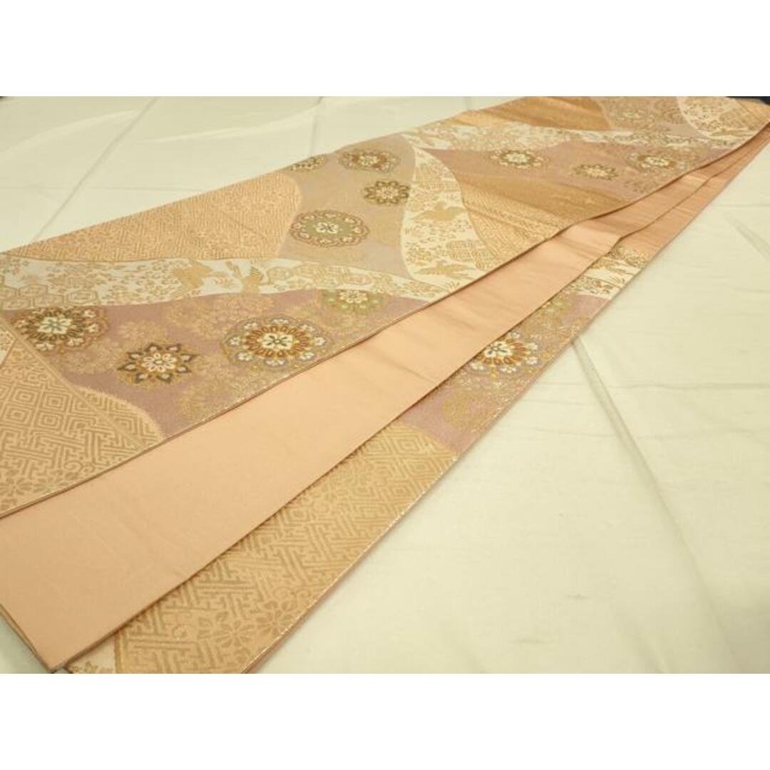 平和屋着物◎六通柄袋帯 唐織 正倉院花鳥文 金糸 引箔 正絹 逸品 平和屋着物◎六通柄袋帯 唐織 正倉院花鳥文 金糸 引箔 正絹 逸品
