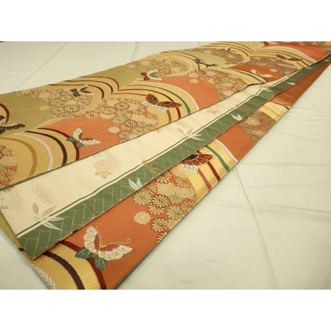 平和屋着物◎両面 六通柄袋帯 唐織 花蝶文 金糸 引箔 正絹 逸品 平和屋着物◎両面 六通柄袋帯 唐織 花蝶文 金糸 引箔 正絹 逸品