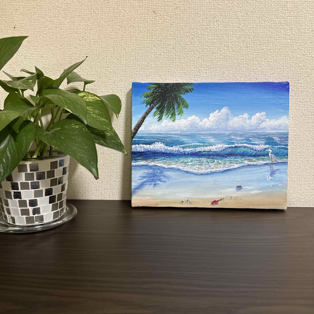 絵画 原画 風景画 肉筆 キャンバス F3 『初夏の海』の通販 by す 絵画 原画 風景画 肉筆 キャンバス F3 『初夏の海』の通販 by す