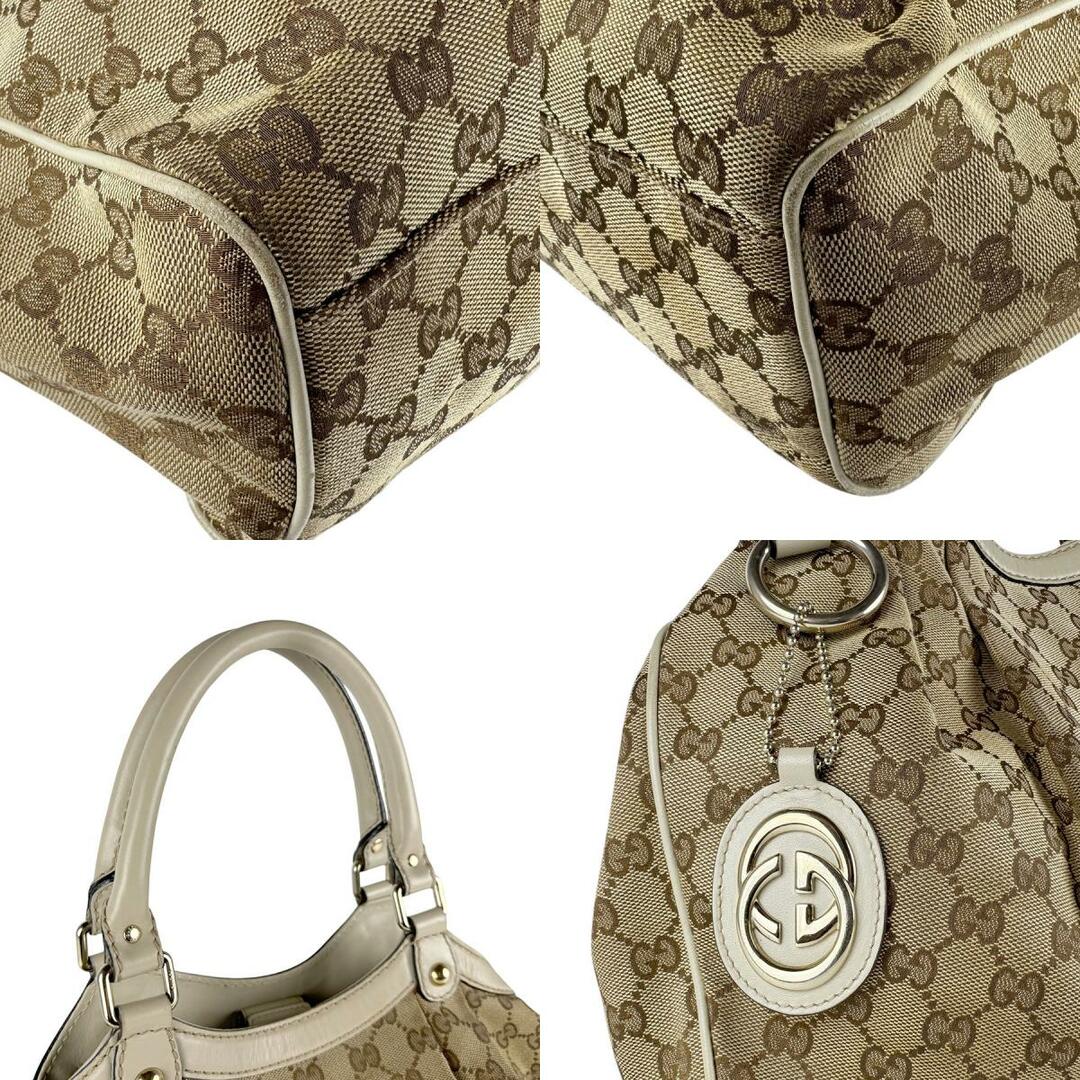 GUCCI - グッチ GUCCI ハンドバッグ GGキャンバス アイボリー GUCCI - グッチ GUCCI ハンドバッグ GGキャンバス アイボリー