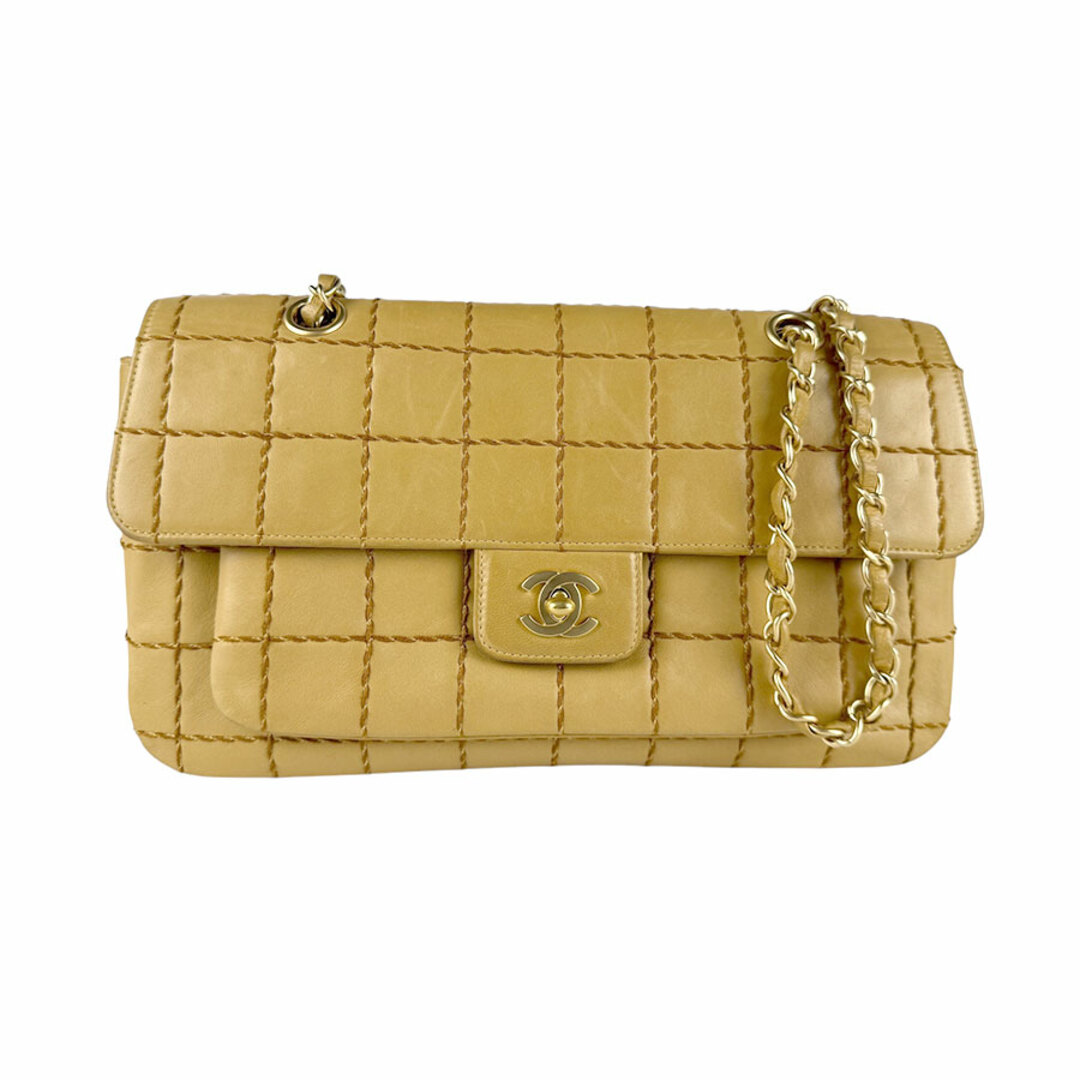 CHANEL - シャネル CHANEL ショルダーバッグ チョコバー レザー CHANEL - シャネル CHANEL ショルダーバッグ チョコバー レザー