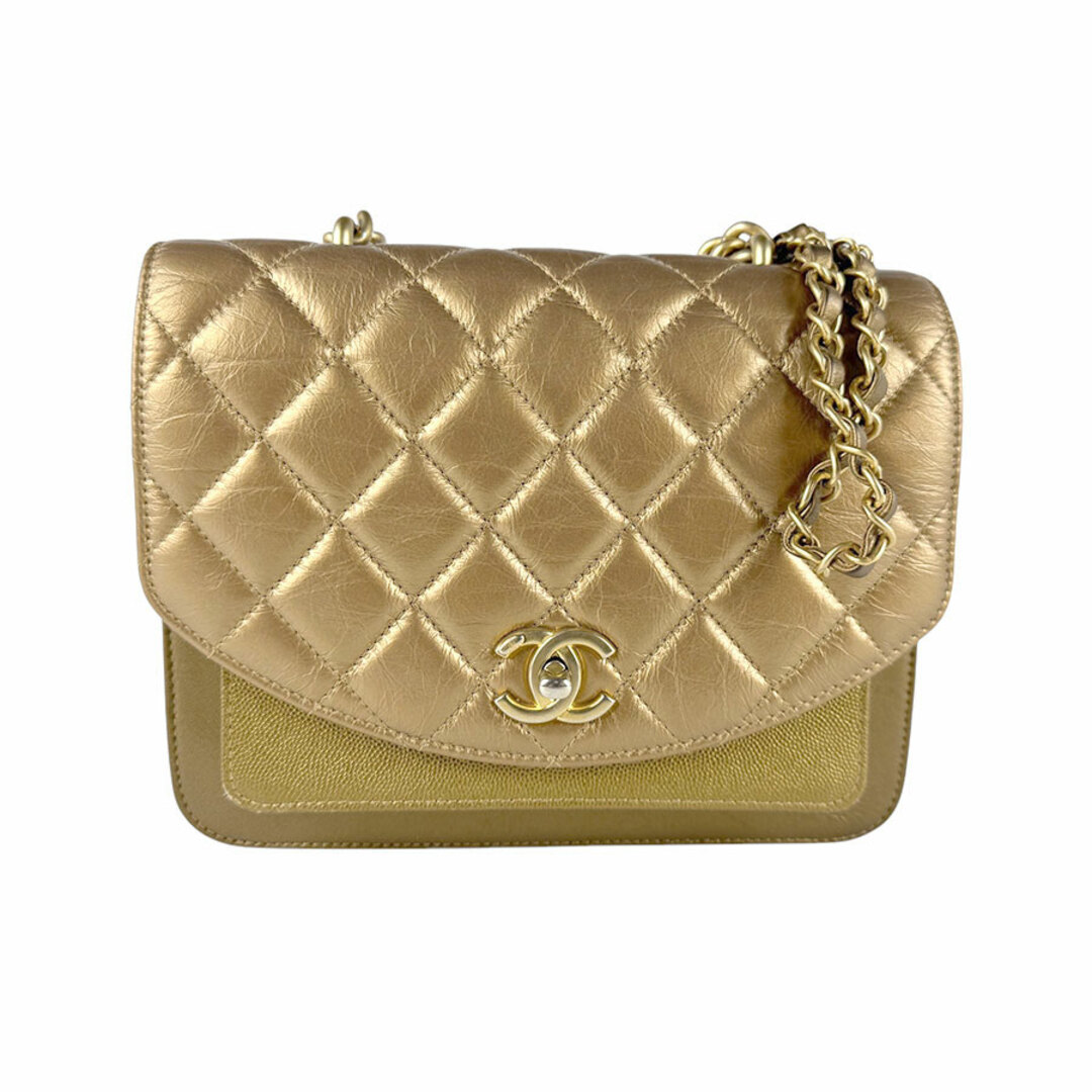 CHANEL - シャネル CHANEL ショルダーバッグ レザー ゴールド CHANEL - シャネル CHANEL ショルダーバッグ レザー ゴールド