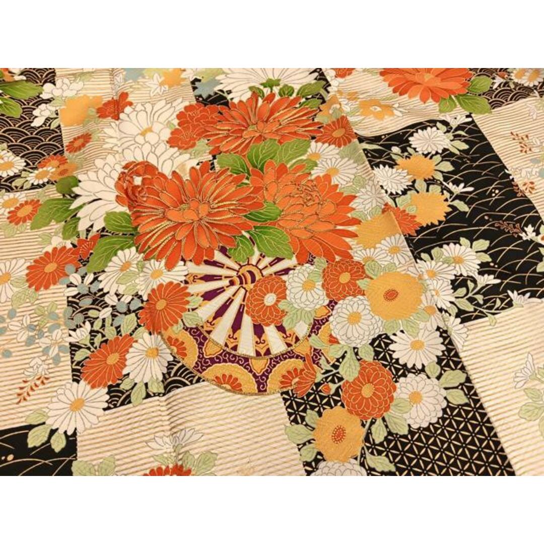平和屋着物□豪華振袖 駒刺繍 源氏車菊花文 金彩 正絹 逸品 平和屋着物□豪華振袖 駒刺繍 源氏車菊花文 金彩 正絹 逸品