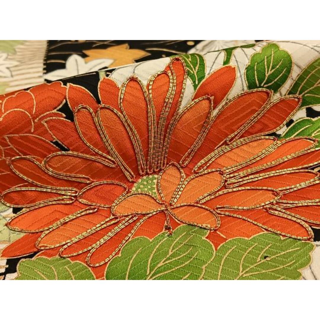 平和屋着物□豪華振袖 駒刺繍 源氏車菊花文 金彩 正絹 逸品 平和屋着物□豪華振袖 駒刺繍 源氏車菊花文 金彩 正絹 逸品
