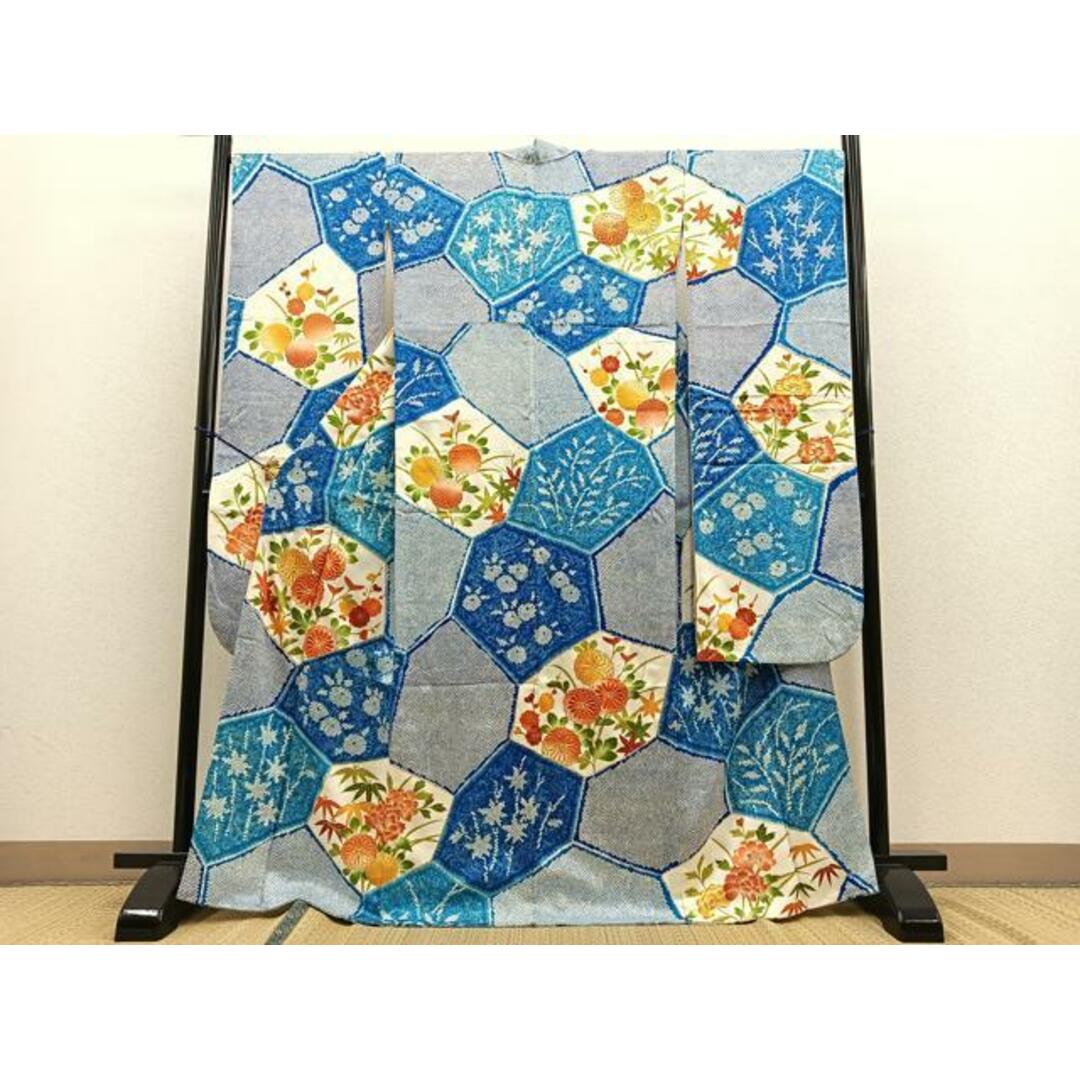平和屋着物□豪華振袖 駒刺繍 切嵌花文 金彩 正絹 逸品 平和屋着物□豪華振袖 駒刺繍 切嵌花文 金彩 正絹 逸品