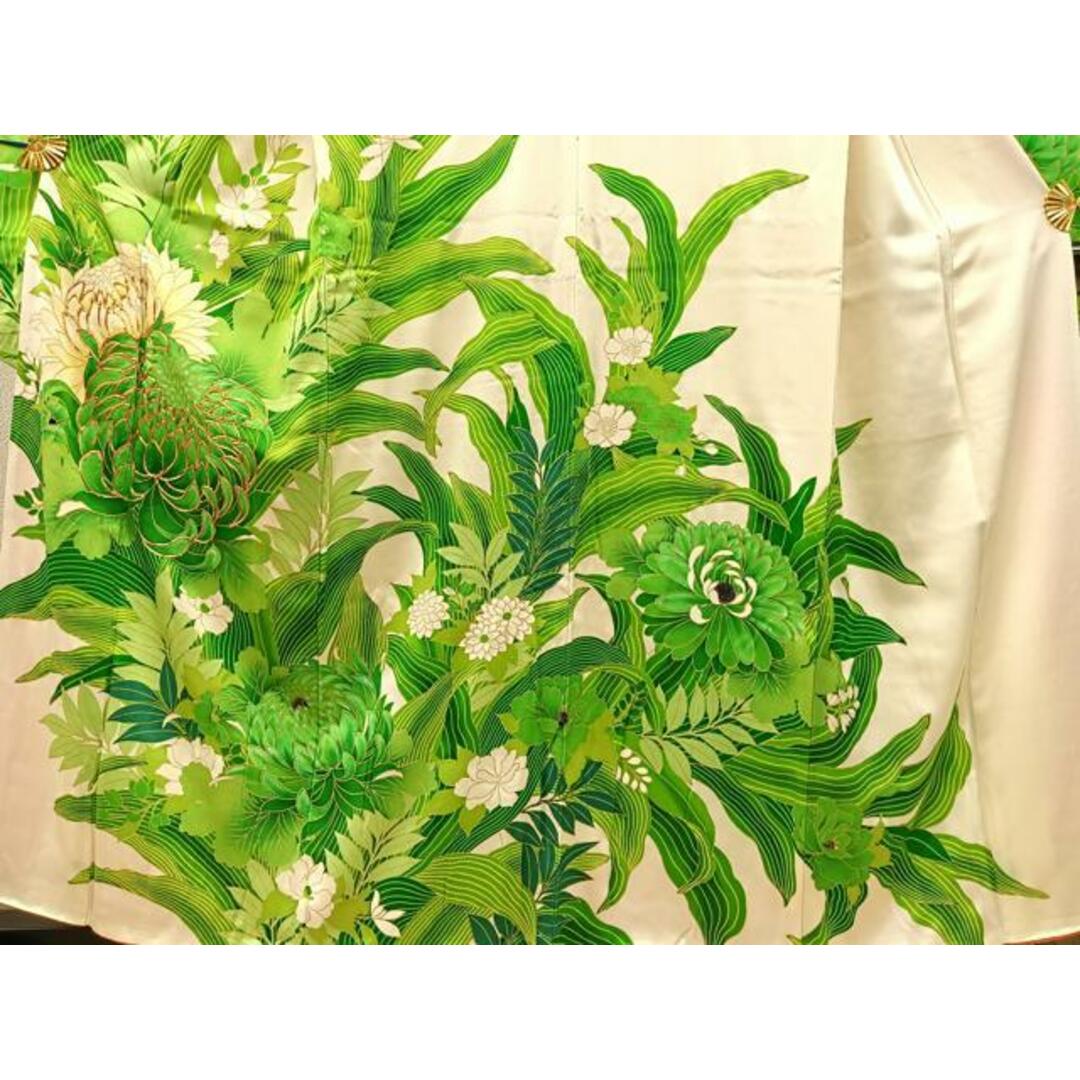 平和屋着物□豪華振袖 駒刺繍 菊草花文 金彩 正絹 逸品 平和屋着物□豪華振袖 駒刺繍 菊草花文 金彩 正絹 逸品