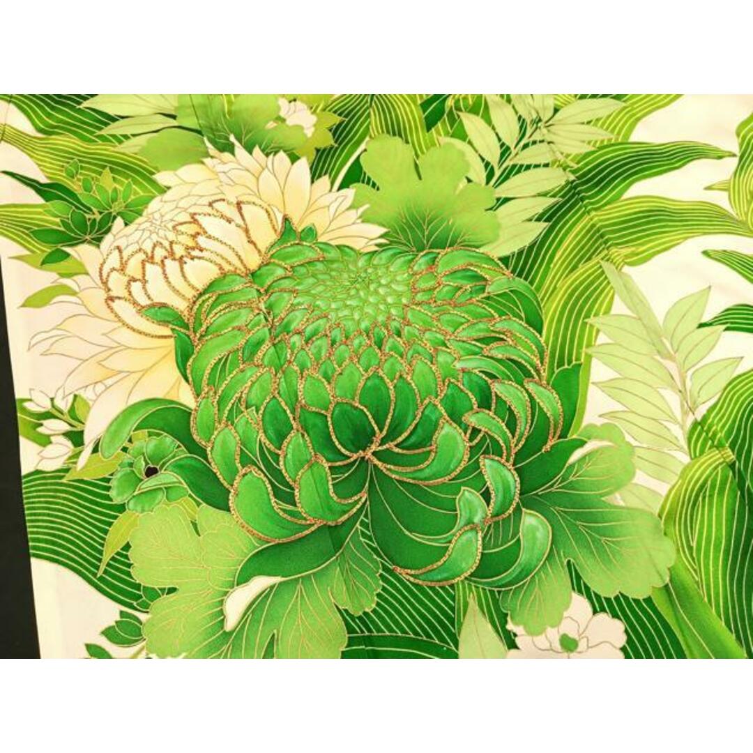 平和屋着物□豪華振袖 駒刺繍 菊草花文 金彩 正絹 逸品 平和屋着物□豪華振袖 駒刺繍 菊草花文 金彩 正絹 逸品
