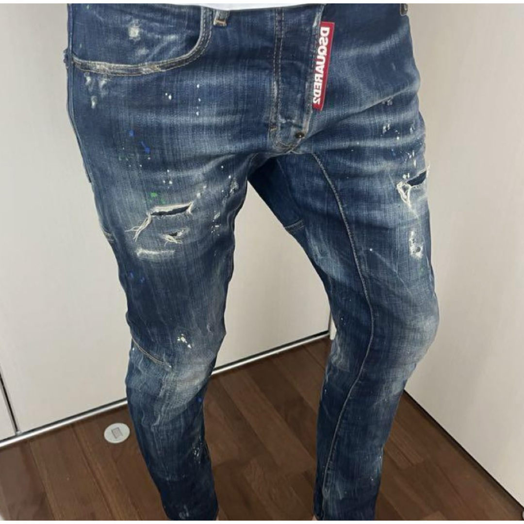 DSQUARED2 - ディースクエアード バイカー ビックタグ 46の通販 DSQUARED2 - ディースクエアード バイカー ビックタグ 46の通販