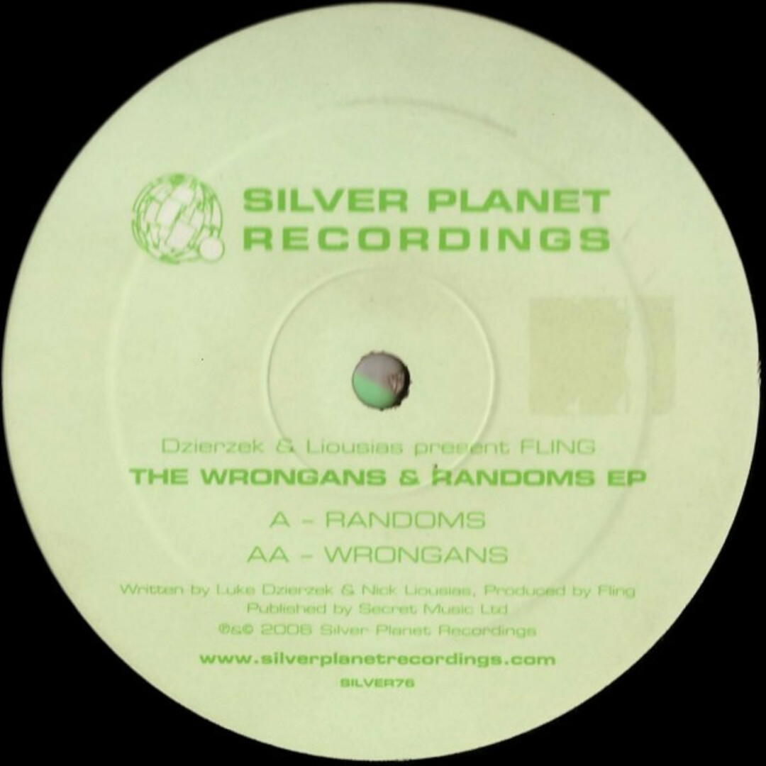 英12” Luke Dzierzek & Nick Liousias Present Fling The Wrongans & Randoms EP SILVER76 Silver Planet Recordings /00250 エンタメ/ホビーのエンタメ その他(その他)の商品写真