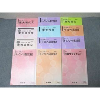 河合塾 東京大学 東大/トップレベル現代文/古文/漢文論述等 国語テキスト通年セット 2024 計12冊 074L0D(語学/参考書)