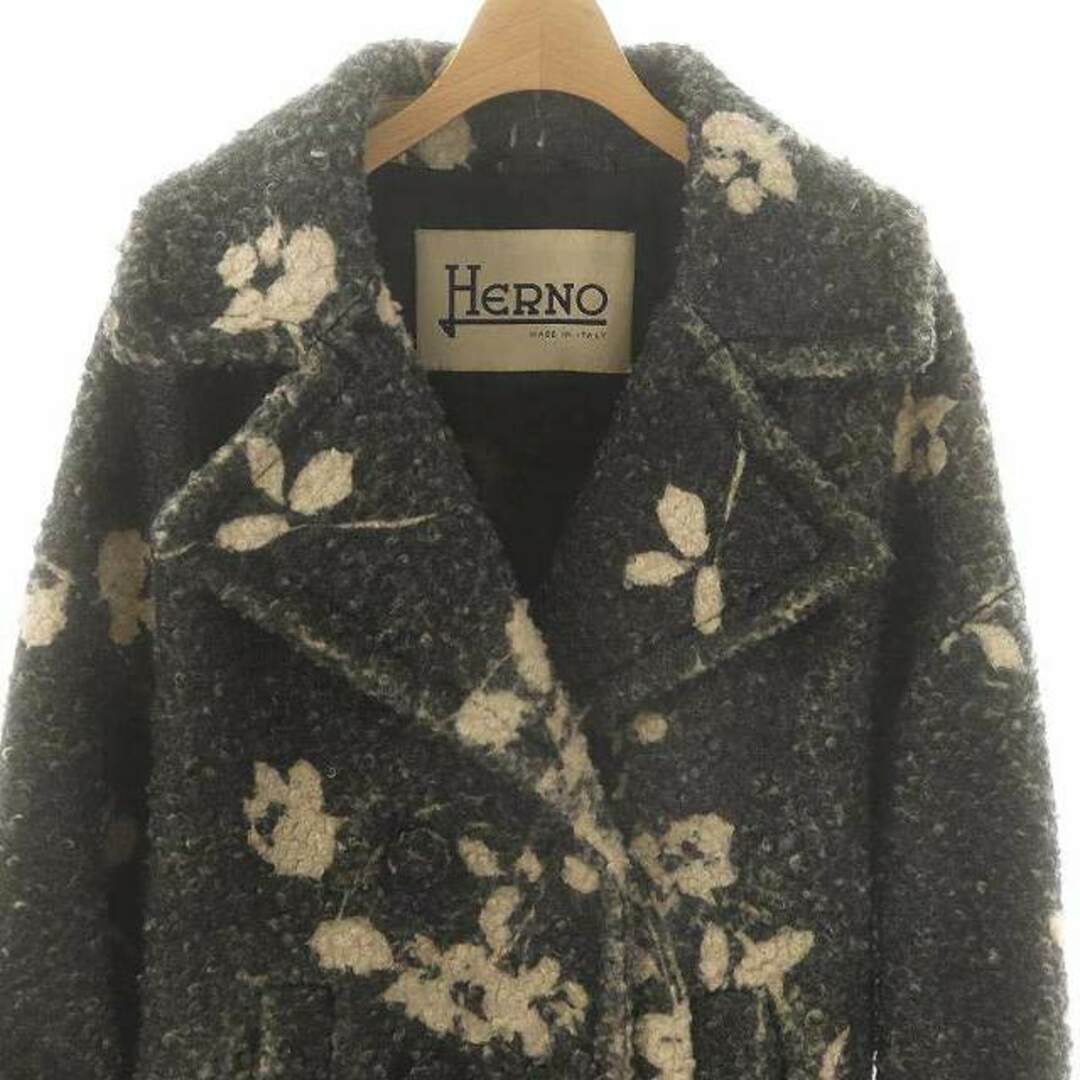 HERNO - ヘルノ CA0333D 総柄 コート チェスター 38 グレー HERNO - ヘルノ CA0333D 総柄 コート チェスター 38 グレー
