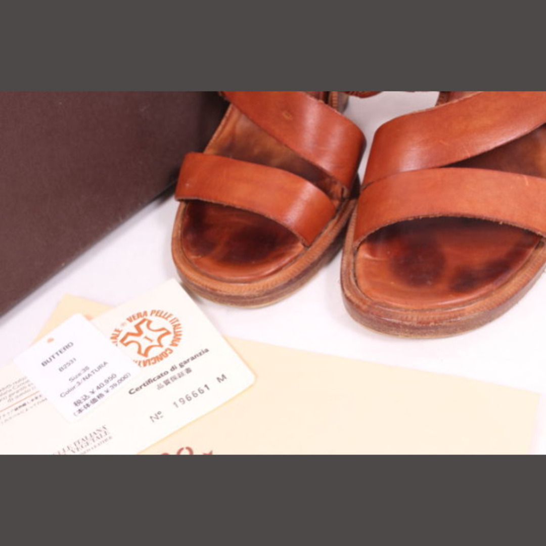 BUTTERO - ブッテロ BUTTERO サンダル レザー 38 24.5 茶 BUTTERO - ブッテロ BUTTERO サンダル レザー 38 24.5 茶