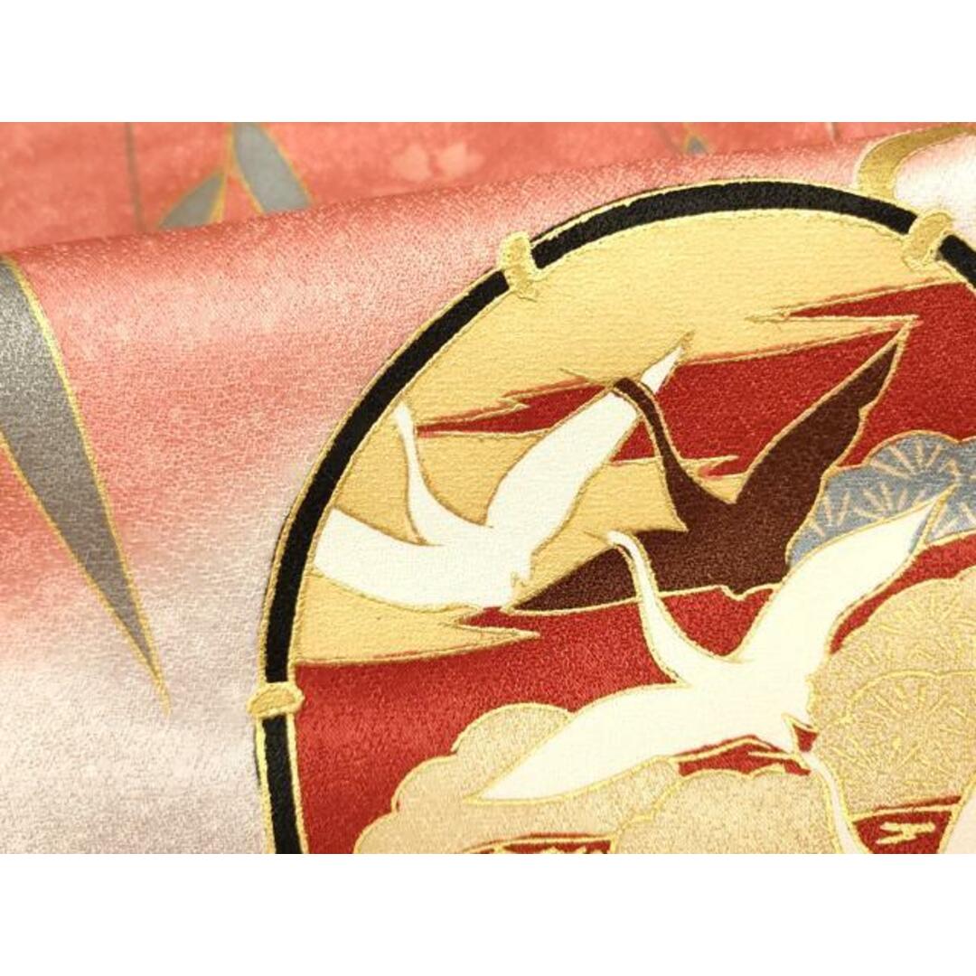 平和屋着物□豪華振袖 御所車飛鶴花文 暈し染め 金彩 正絹 逸品 平和屋着物□豪華振袖 御所車飛鶴花文 暈し染め 金彩 正絹 逸品