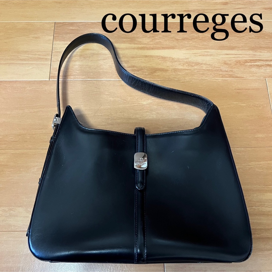 Courreges - courreges クレージュ 黒 ブラック ハンドバッグ Courreges - courreges クレージュ 黒 ブラック ハンドバッグ