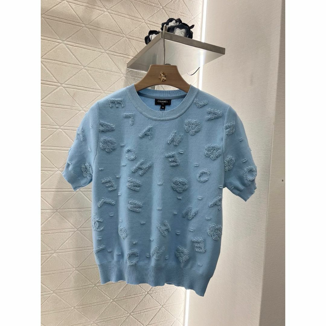 CHANEL - シャネル 半袖 ニット セーターの通販 by タグチ's CHANEL - シャネル 半袖 ニット セーターの通販 by タグチ's
