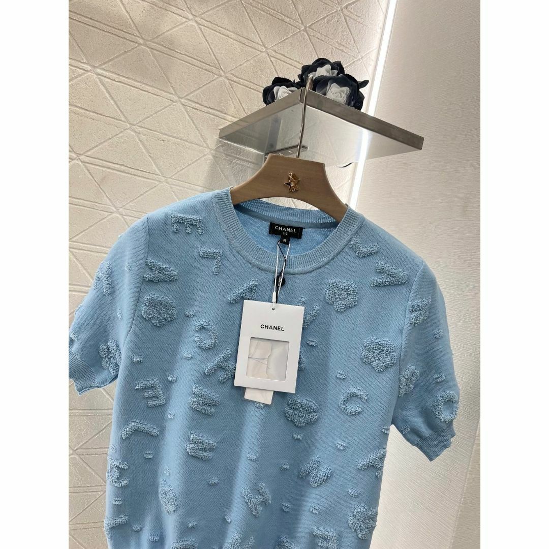 CHANEL - シャネル 半袖 ニット セーターの通販 by タグチ's CHANEL - シャネル 半袖 ニット セーターの通販 by タグチ's