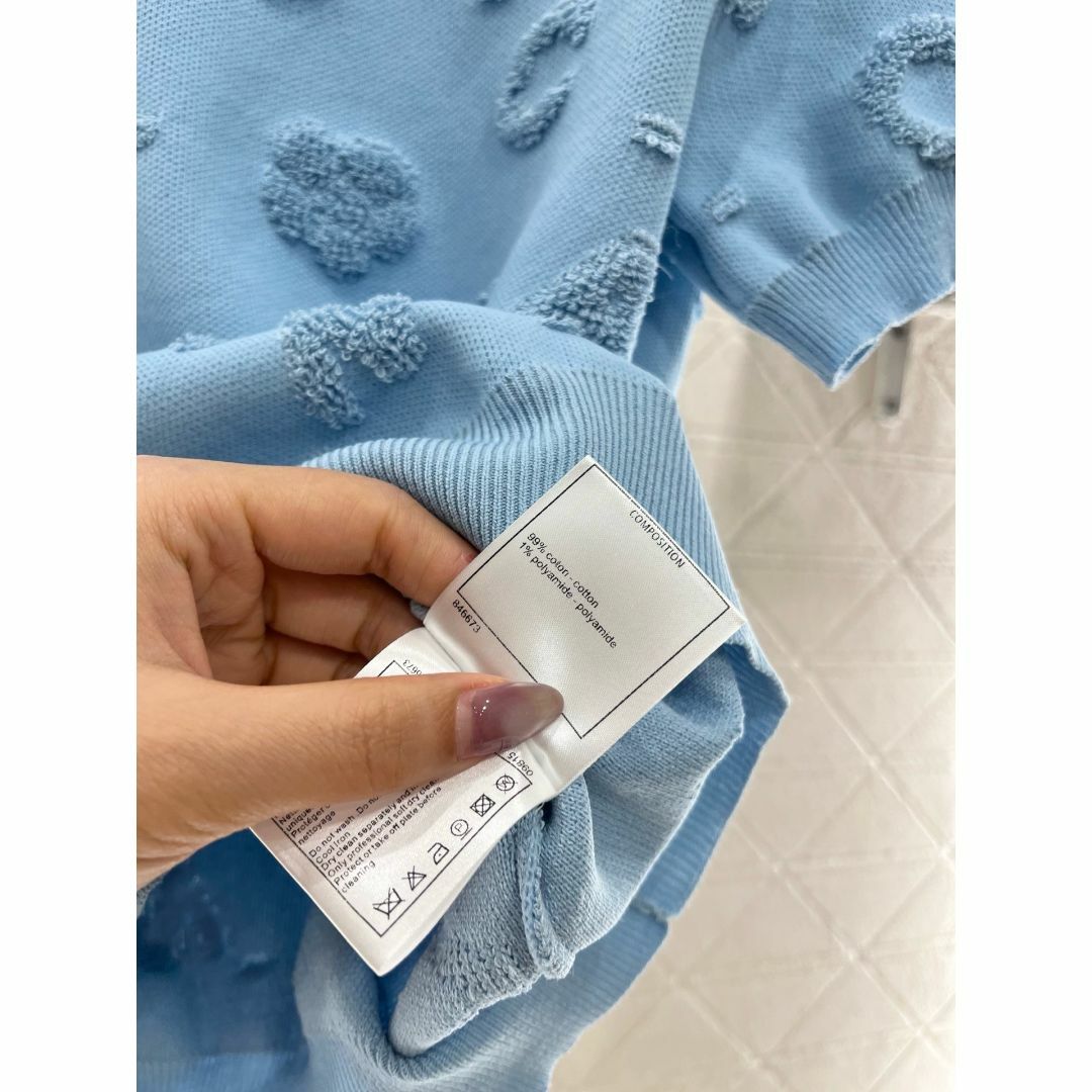 CHANEL - シャネル 半袖 ニット セーターの通販 by タグチ's CHANEL - シャネル 半袖 ニット セーターの通販 by タグチ's