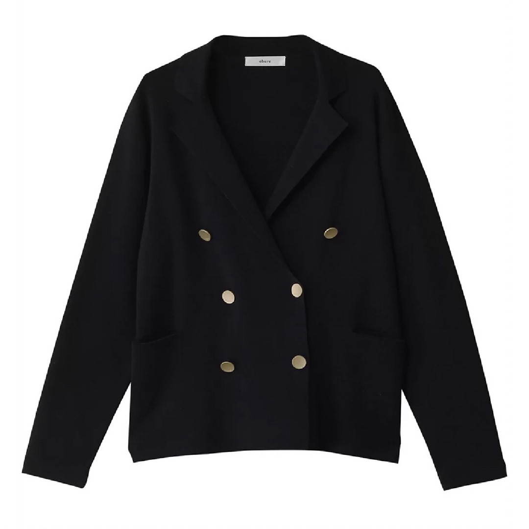 ebure - 美品 ebure コットンシルク ニットジャケット ebure - 美品 ebure コットンシルク ニットジャケット