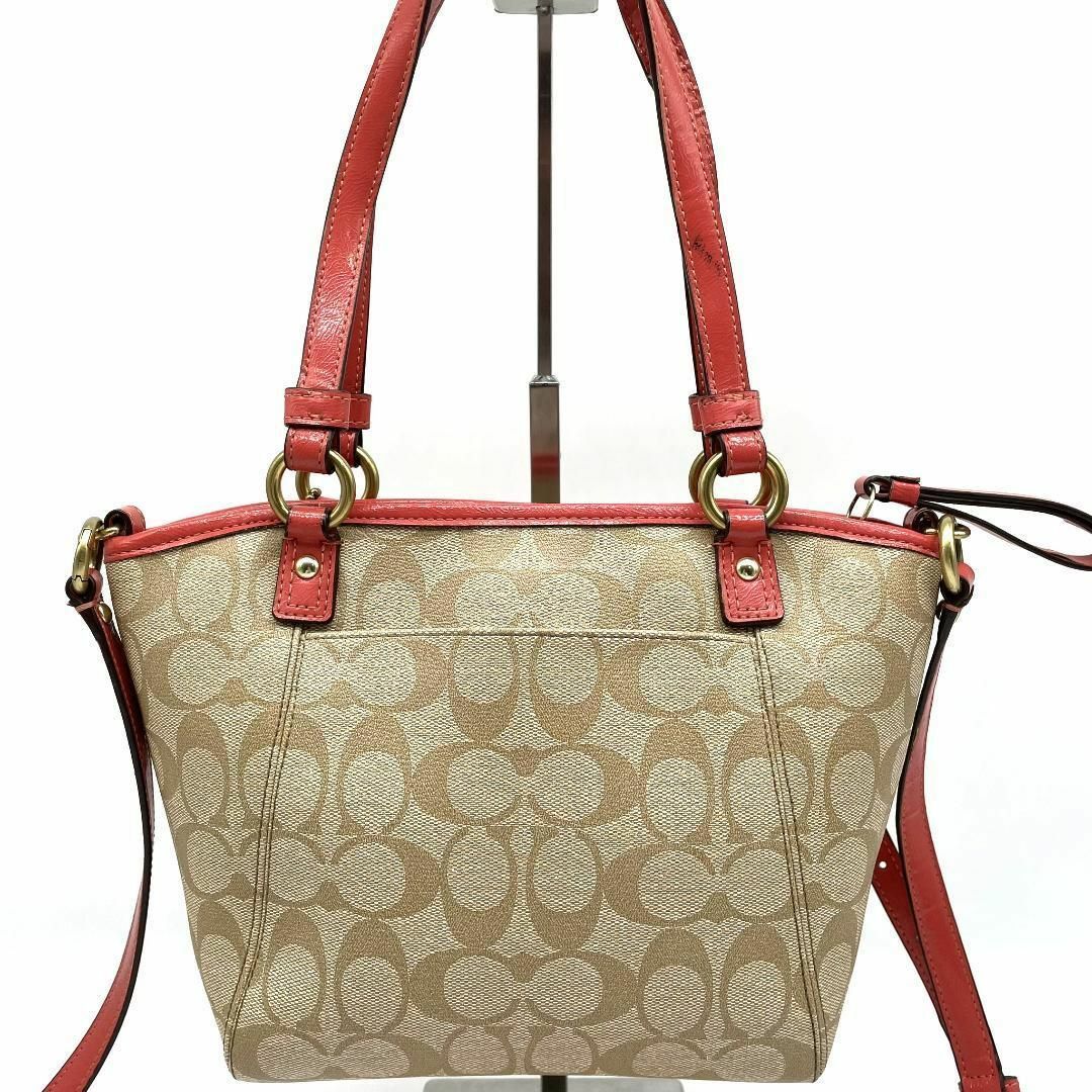 COACH - 【良品】コーチ PVC 2way ショルダーバッグ ベージュ COACH - 【良品】コーチ PVC 2way ショルダーバッグ ベージュ
