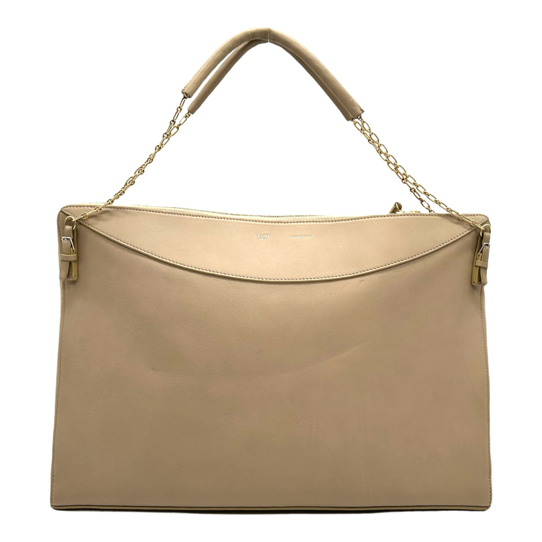 CELINE - CELINE セリーヌ レザー チェーンショルダーバッグ CELINE - CELINE セリーヌ レザー チェーンショルダーバッグ