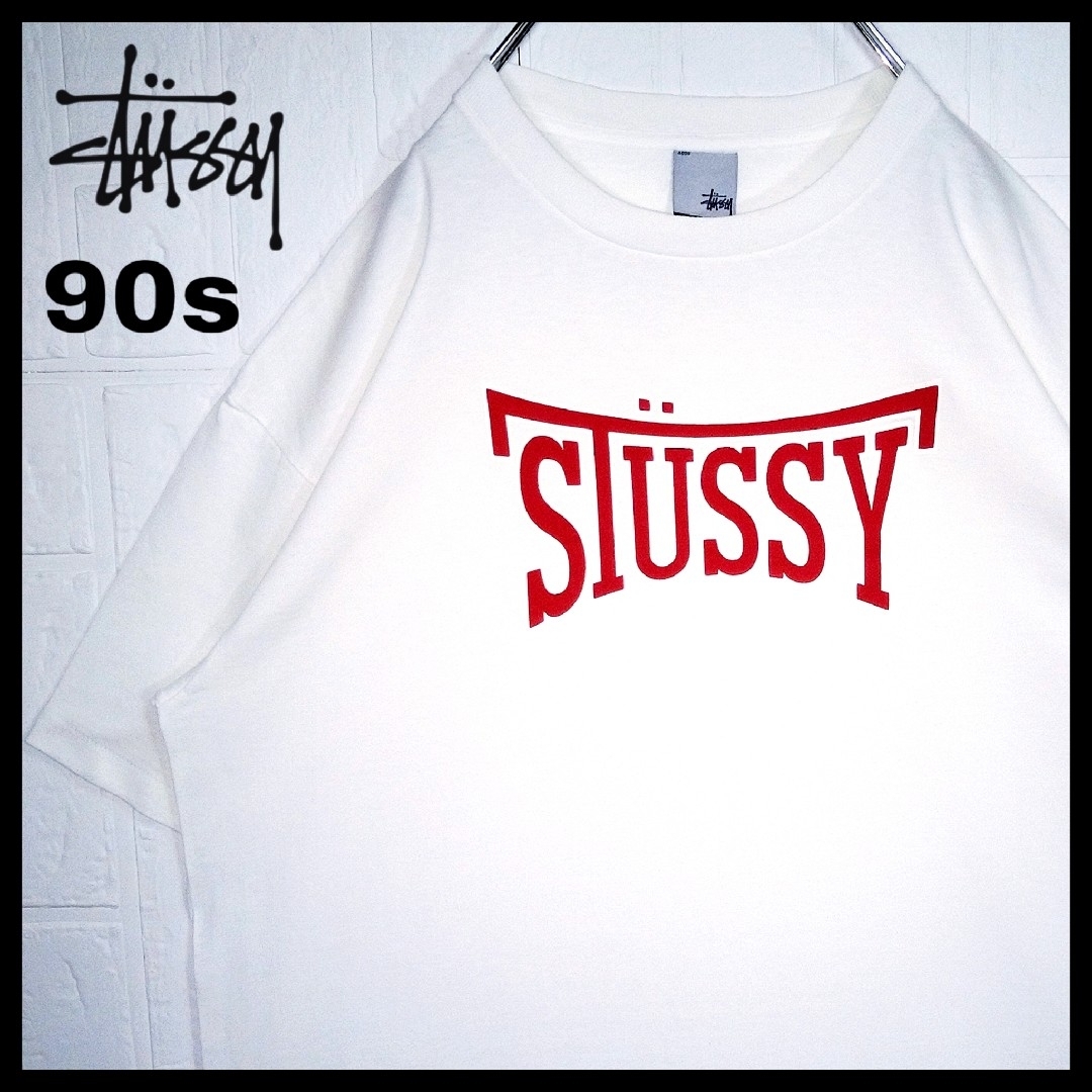 STUSSY - 《STUSSY/ステューシー》90s 銀タグ センターロゴ T STUSSY - 《STUSSY/ステューシー》90s 銀タグ センターロゴ T