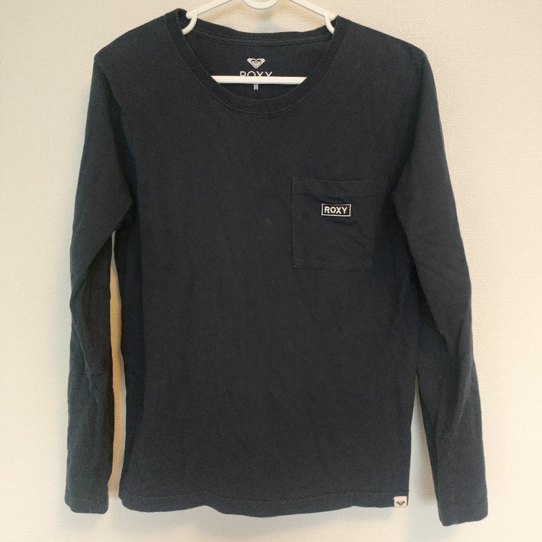 Roxy(ロキシー)のROXY 長袖Tシャツ ネイビー ポケット付き レディースのトップス(Tシャツ(長袖/七分))の商品写真