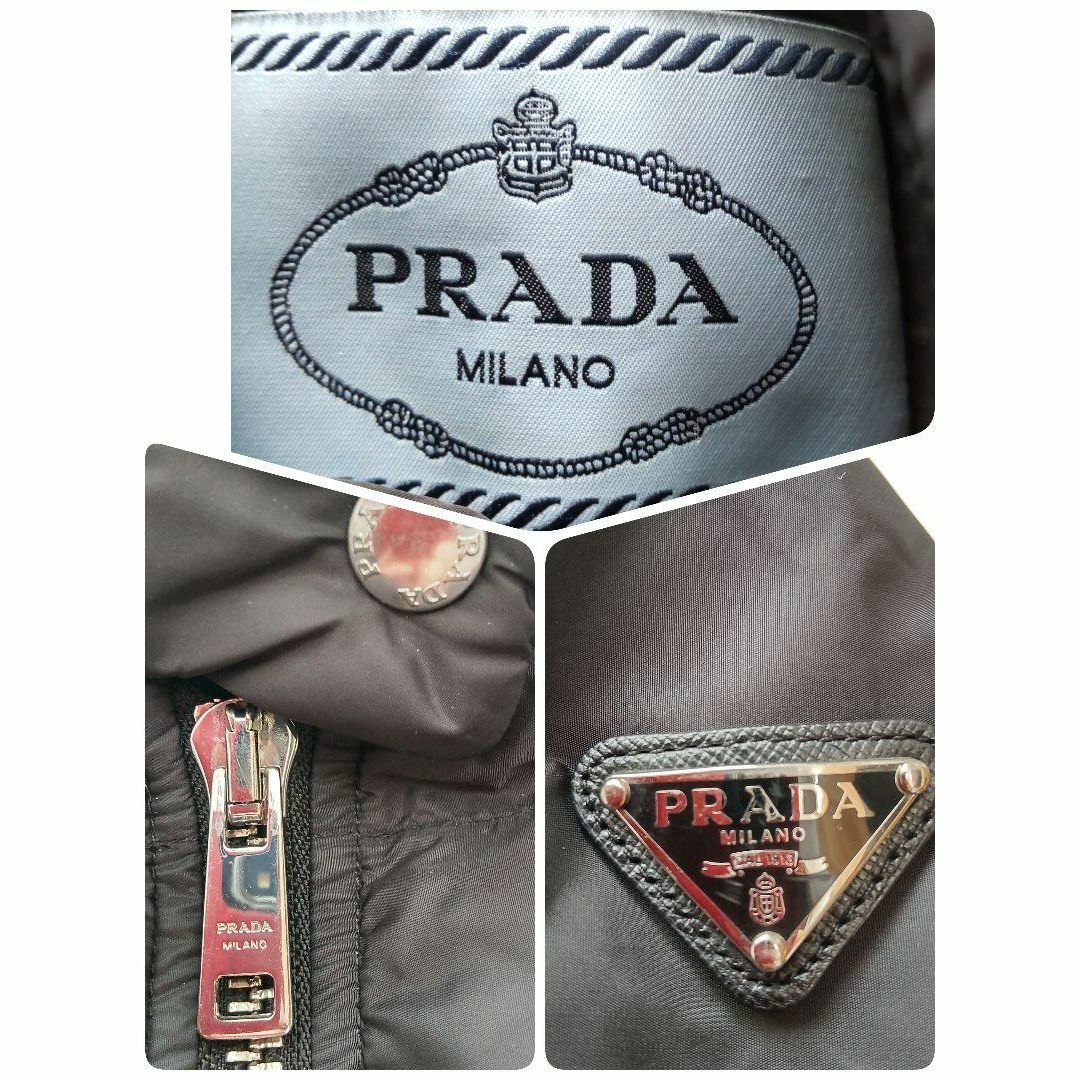 PRADA - 美品 プラダ ダウンジャケット 三角ロゴ ブラック PRADA - 美品 プラダ ダウンジャケット 三角ロゴ ブラック