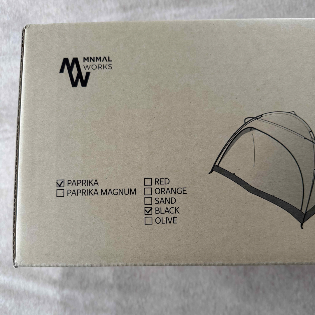 新品未開封 MINIMAL WORKS パプリカ テント ブラック ミニマルの 新品未開封 MINIMAL WORKS パプリカ テント ブラック ミニマルの