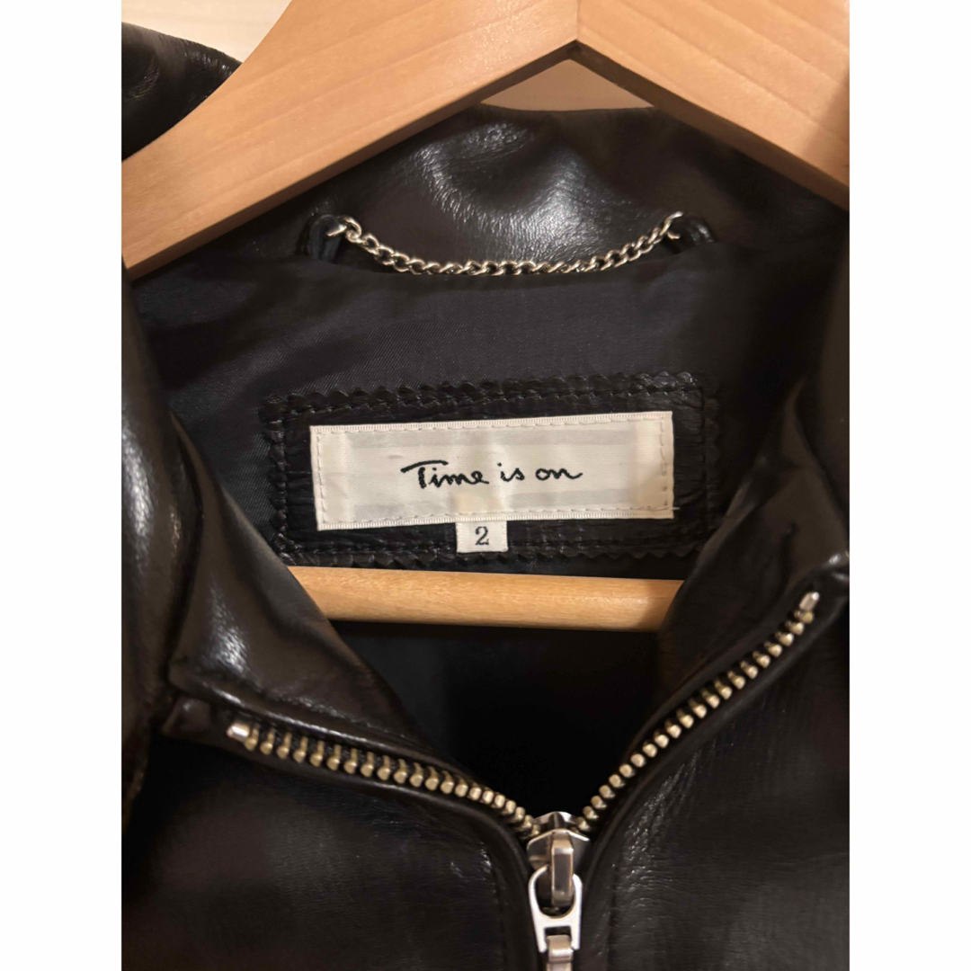 time is on 【ZIAS LEATHER JACKET】の通販 by take--g|ラクマ time is on 【ZIAS LEATHER JACKET】の通販 by take--g|ラクマ