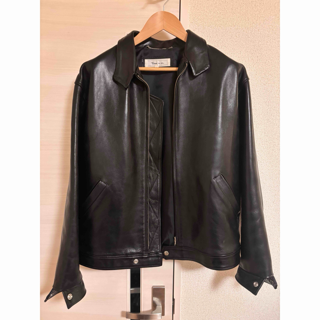 time is on 【ZIAS LEATHER JACKET】の通販 by take--g|ラクマ time is on 【ZIAS LEATHER JACKET】の通販 by take--g|ラクマ