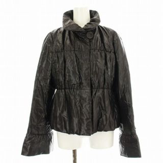 レリアン(leilian)のレリアン Leilian ダウンジャケット スタンドカラー ブルゾン 11 茶(ダウンジャケット)
