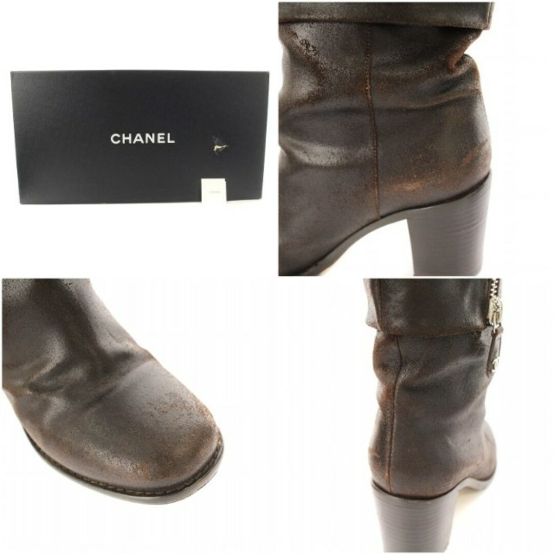 CHANEL - シャネル G28475 ロングブーツ レザー ココマーク CHANEL - シャネル G28475 ロングブーツ レザー ココマーク