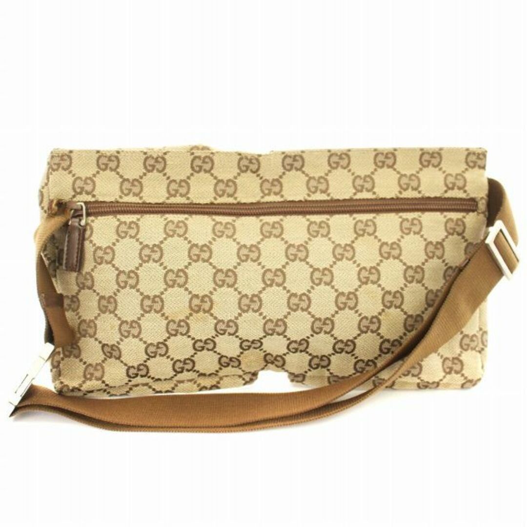 GUCCI - グッチ 28566 GGキャンバス レザー ボディバッグ GUCCI - グッチ 28566 GGキャンバス レザー ボディバッグ