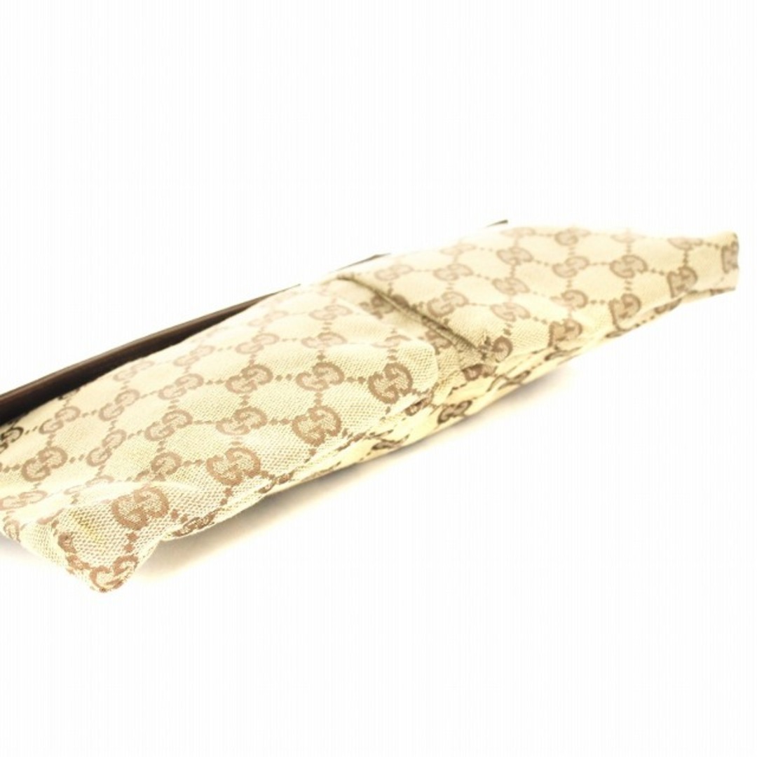 GUCCI - グッチ 28566 GGキャンバス レザー ボディバッグ GUCCI - グッチ 28566 GGキャンバス レザー ボディバッグ