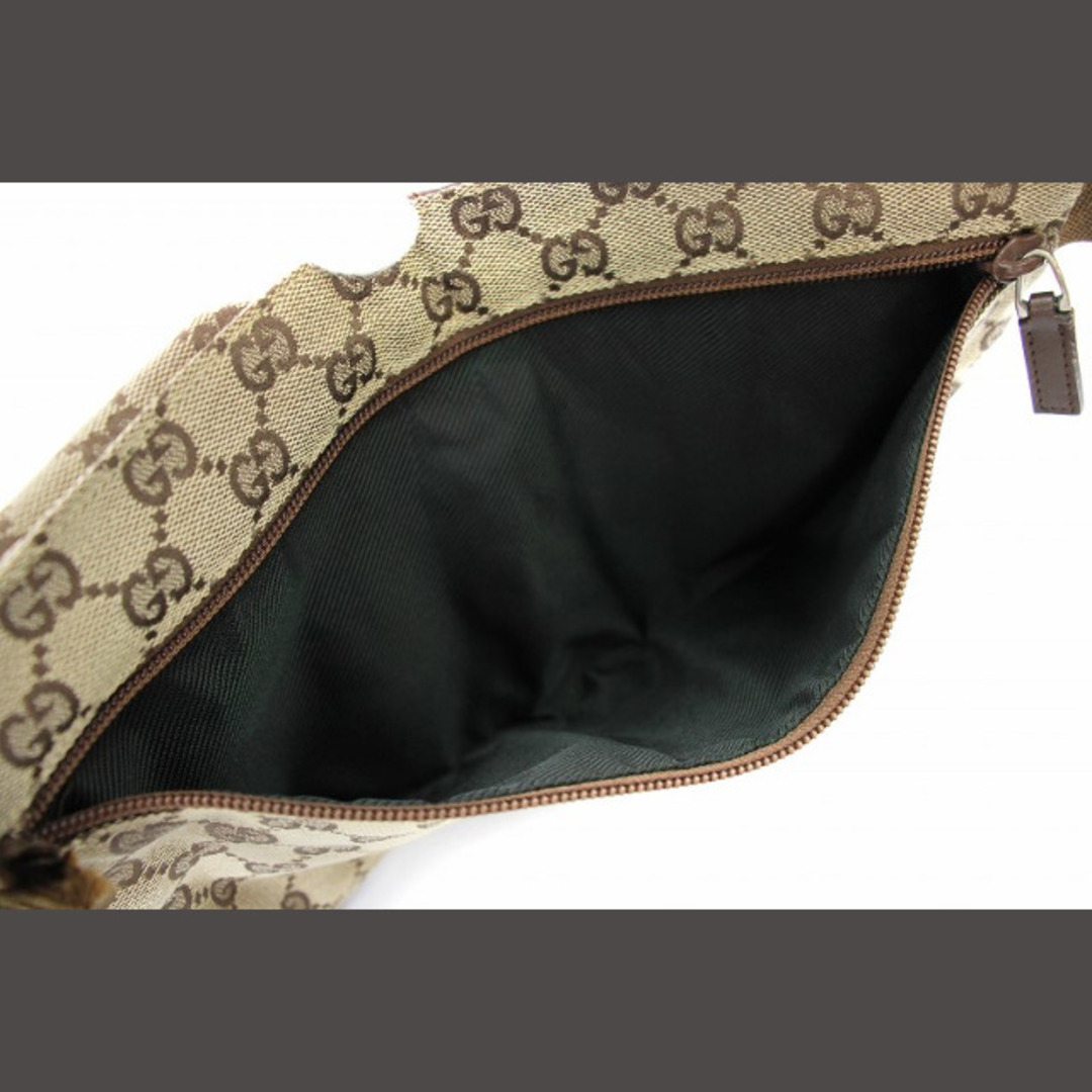 GUCCI - グッチ 28566 GGキャンバス レザー ボディバッグ GUCCI - グッチ 28566 GGキャンバス レザー ボディバッグ