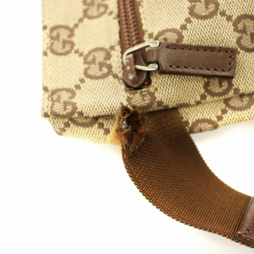 GUCCI - グッチ 28566 GGキャンバス レザー ボディバッグ GUCCI - グッチ 28566 GGキャンバス レザー ボディバッグ