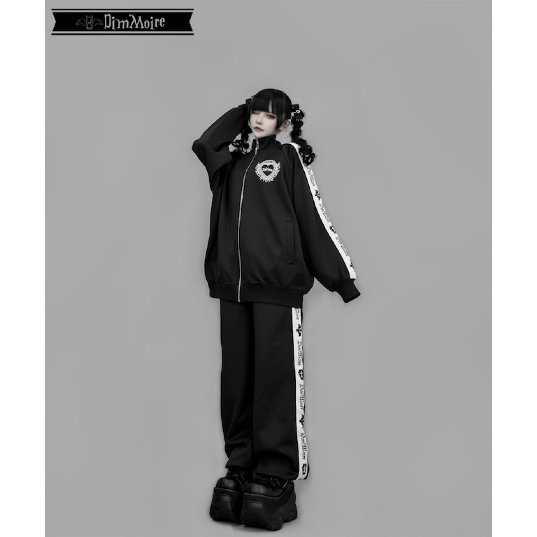 DimMoire ロゴプリントジャージトップス パンツ【Black】の通販 DimMoire ロゴプリントジャージトップス パンツ【Black】の通販
