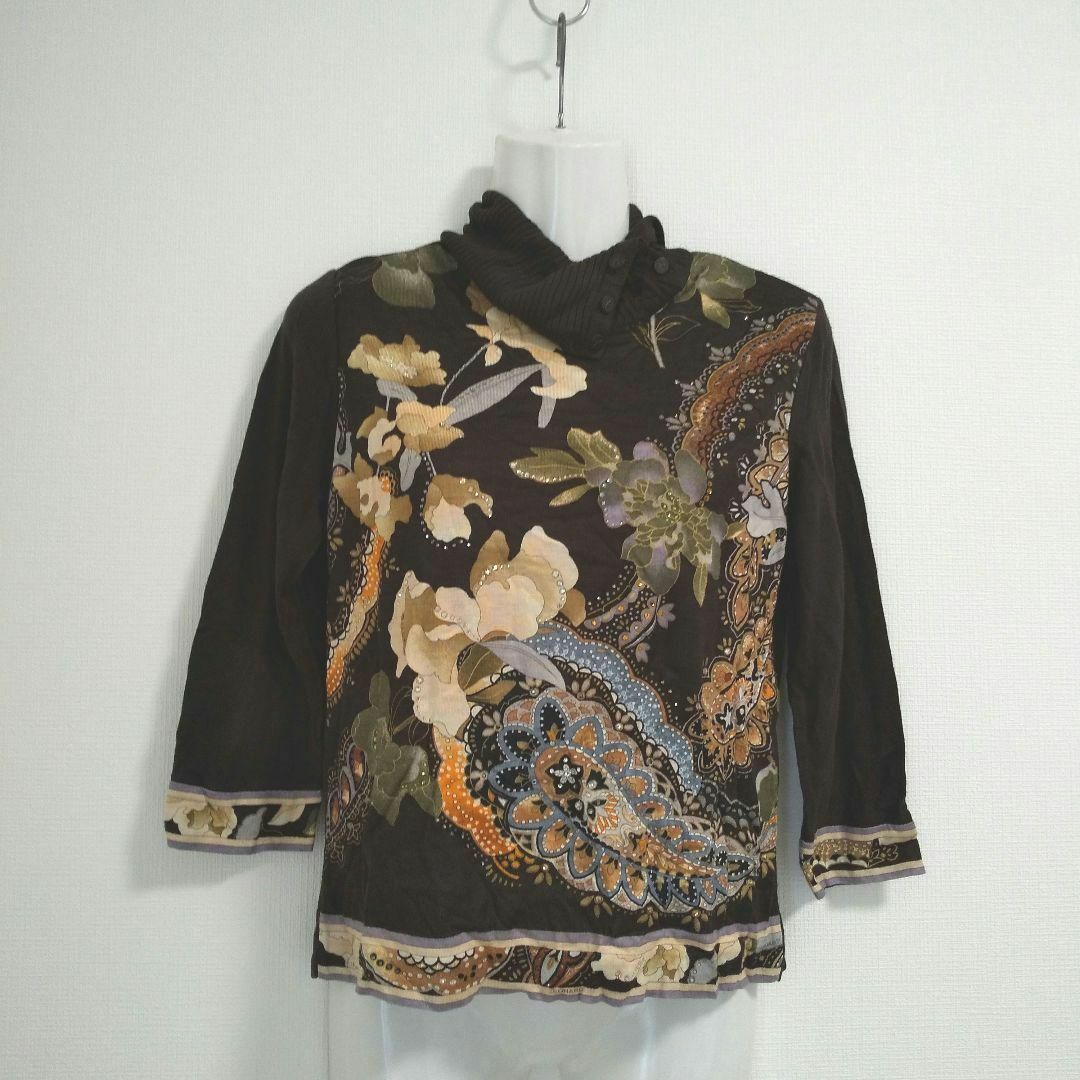 LEONARD - ky73【美品】LEONARDFASHION カシミア100 ニットソー LEONARD - ky73【美品】LEONARDFASHION カシミア100 ニットソー