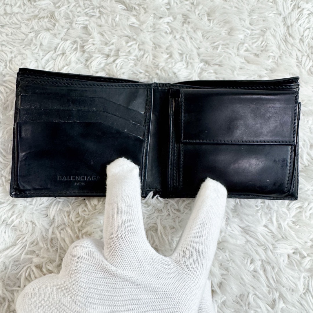 BALENCIAGA - バレンシアガ 2つ折り財布 グリッド スクエア BALENCIAGA - バレンシアガ 2つ折り財布 グリッド スクエア