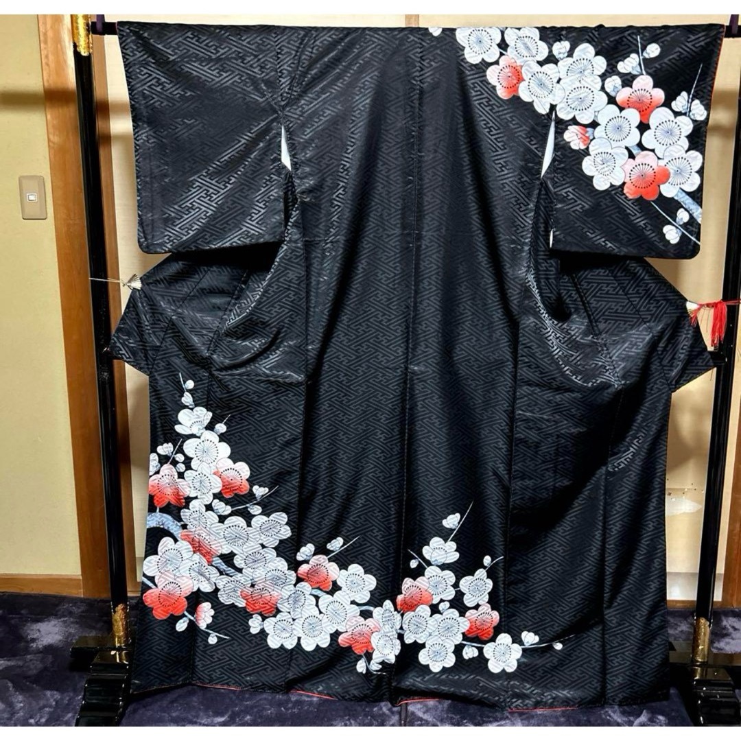 洗える訪問着フルセット4点 美品着物+正絹帯+帯締め+帯揚げの 洗える訪問着フルセット4点 美品着物+正絹帯+帯締め+帯揚げの