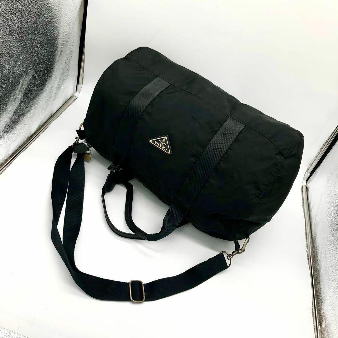 PRADA - 【極美品】プラダ 2way ボストンバッグ 南京錠 鍵付き PRADA - 【極美品】プラダ 2way ボストンバッグ 南京錠 鍵付き