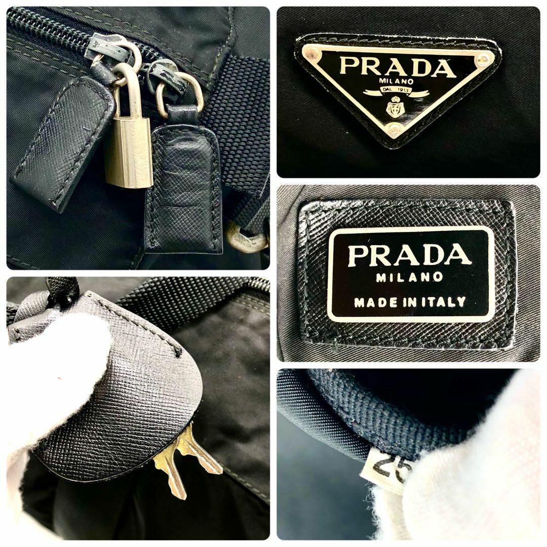 PRADA - 【極美品】プラダ 2way ボストンバッグ 南京錠 鍵付き PRADA - 【極美品】プラダ 2way ボストンバッグ 南京錠 鍵付き