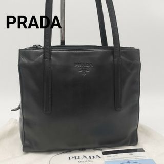 PRADA - 極美品✨プラダ トートバッグ レザー ブラック 黒の通販 PRADA - 極美品✨プラダ トートバッグ レザー ブラック 黒の通販