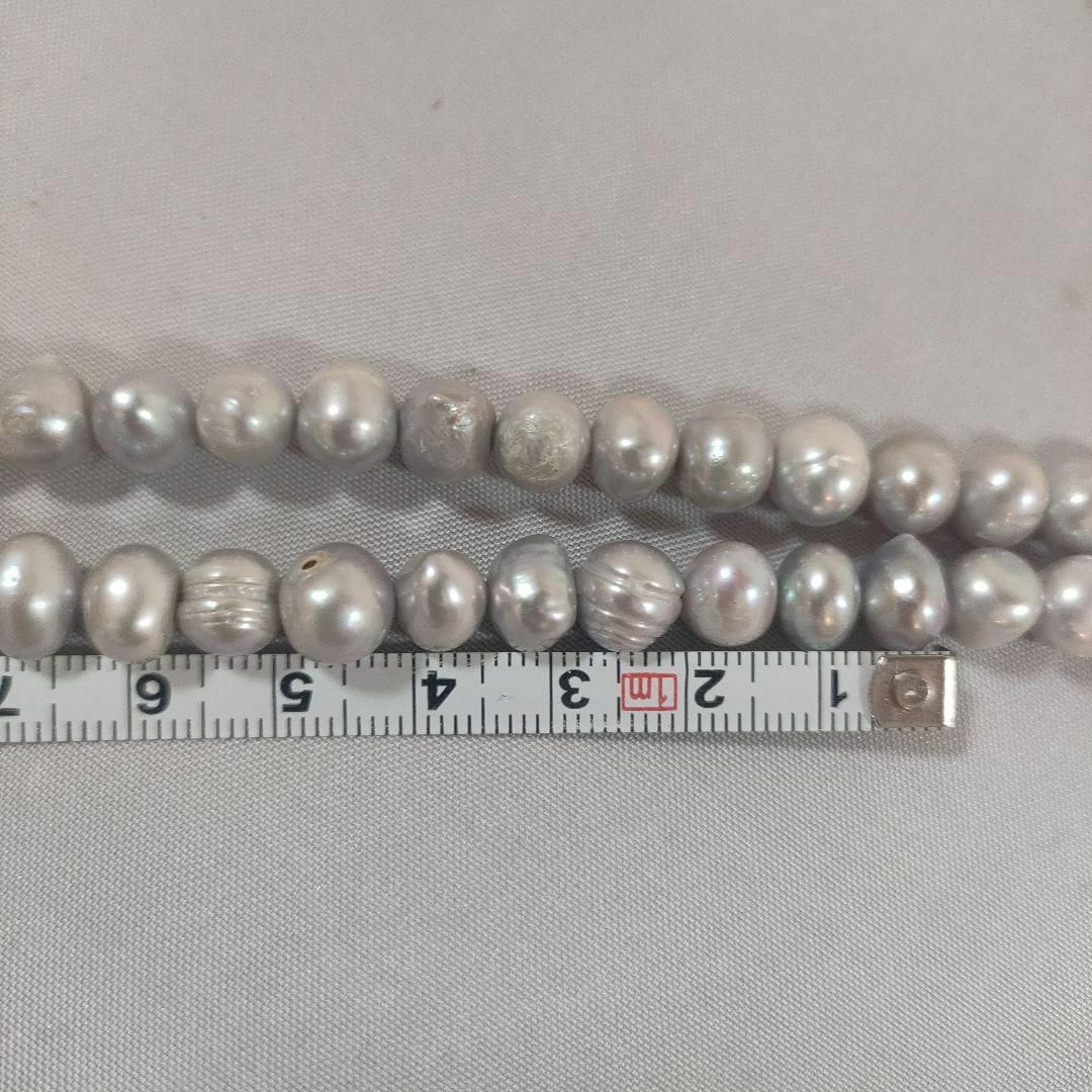 ひ851 超美品 本真珠 バロックパール シルバー ロングネックレス ひ851 超美品 本真珠 バロックパール シルバー ロングネックレス